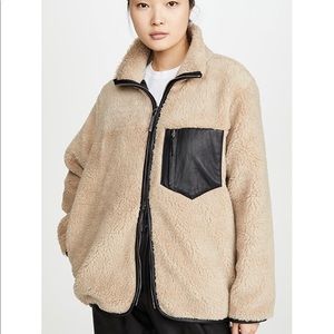 Anine Bing fleece and leather polar Tec